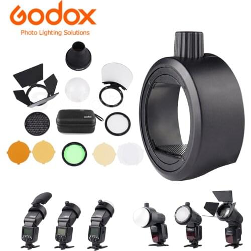 Godox Universal Round Head Flash Accessories Adapter SR-R1 For Canon Nikon Sony Yongnuo Speedlight AD200pro V850II V860II TT685