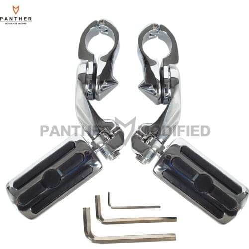 Universal 32mm 1-1/4" Motocycle Adjustable Foot Pegs Footpeg Moto Foot Rest case for Honda Harley Touring Softail 883 1200 XL