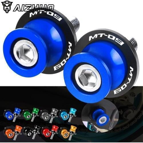 6MM Stand Screws FOR YAMAHA MT09 MT-09 TRACER GT 2018 2019 2020 Tracer CNC Aluminum Motorcycle Swingarm Slider Spools MT 09 LOGO