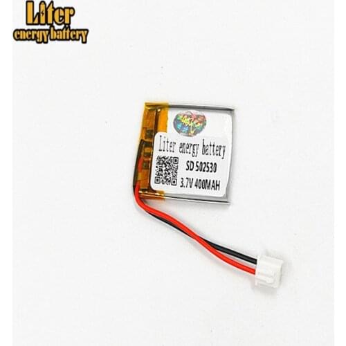 XHR-2P 2.54 3.7V 400mAh 502530 in core lithium polymer battery, Bluetooth stereo