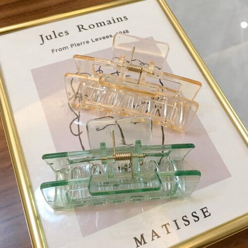 New Hair Claw Clip Women Tough Colorful Plastic Hair Claw Large Hair Clamps Claw Clip Crab Chic Hair Accessories Headwear Gift