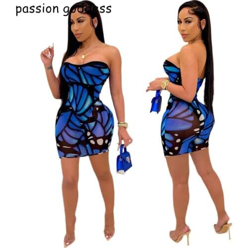 Women Summer 3XL Sexy Off The Shoulder Strapless Backless Club Party Short Dress Print Mini Bodycon Rayon Dress Vestidos Mujer