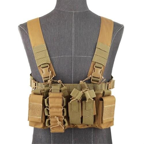 Airsoft Paintball Hunting Vest Military Army Equipment AK 47 Magazine Carrier Pouch Chest Rig Molle Tactical Vest