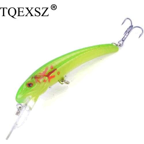 1pcs Minnow Fishing Lure 95mm 5.9g Crankbait Artificial Hard Bait Fly Fishing Tackle Plastic Fish Wobbler Pesca 6# Hooks 3D Eyes