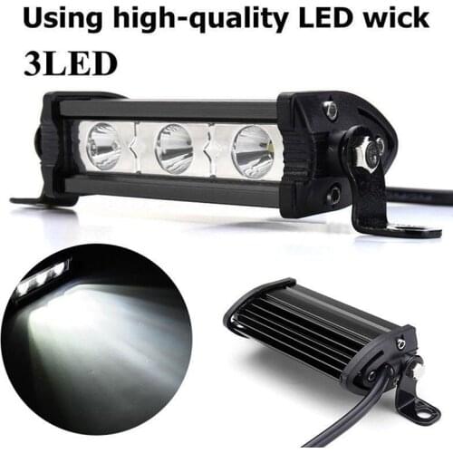 1pc Universal 3 LED 6500K Runnig Lights Work Bar Spotlight DRL Plastic 12V 4'' 9W Spot 30 Beam Angle IP67 CE LED Car Styling