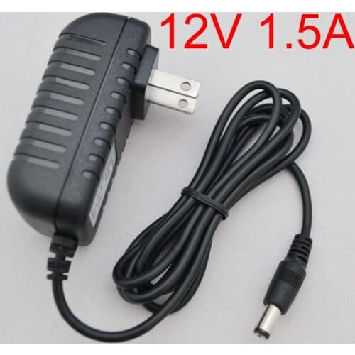 100PCS High quality DC 12V 1.5A IC program AC 100V-240V Converter Switching power adapter 1500mA Supply US Plug DC 5.5mm x 2.1mm