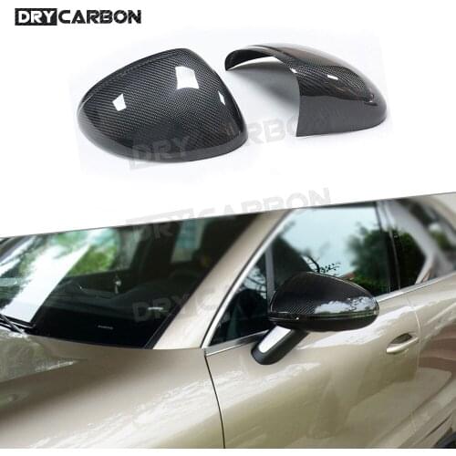 2 PCS/Set Carbon Fiber Door Side Rearview Mirror Cap Trim Shell Covers Sticker For Porsche Macan 2014-2019 Car Styling