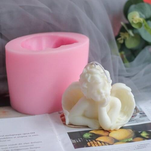 3D Angel Candle Mold Resin Molds Baking Accessories Plaster Mold Aromatherapy DIY Material Handmade Soap Mold