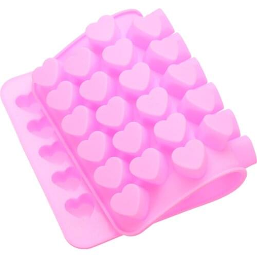 55Cavity Mini Heart Shaped Ice Cube Tray Silicone Chocolate Mold Multi For Candy Cookies Sugarcraft Baking Supplies Cake Tool