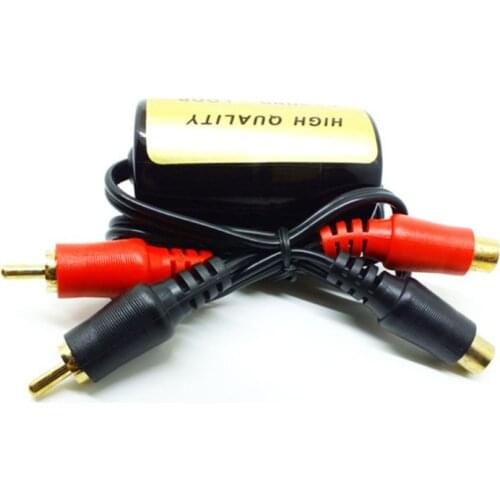 RCA Audio Noise Filter Suppressor Ground Loop Isolator For Car And Home Stereo 2×RCA Male, 2×RCA Female with car audio