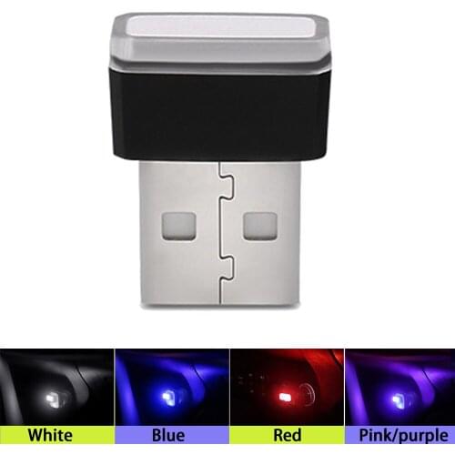 Car Atmosphere Lights 5V USB White Red Blue Pink Purple SUV Car Styling Interior Decorative Lamp Auto Foot Lamp