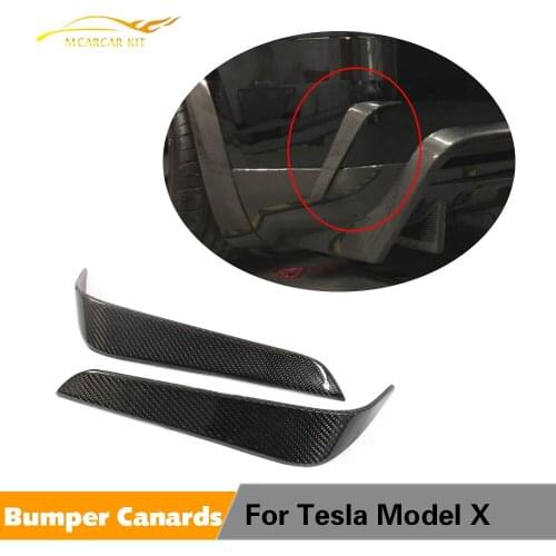 Car Vent Rear Bumper Fender Trim For Tesla Model X 2016 - 2018 Sport Utility 4-Door Carbon Fiber