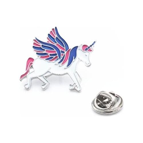 Free shipping 10pcs/ lot fashion jewelry accessories enamel metal unicorn brooch pin