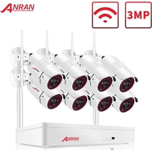 ANRAN 8CH Wireless CCTV System 2MP Wifi NVR Kit 1080P IP Camera P2P Video CCTV Surveillance System Night Vision Outdoor Camera