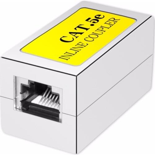 CNCOB Cat 5e RJ45 Coupler Cat5e Network Cable Straight Ethernet LAN Extension Connector Adapter 10PCS