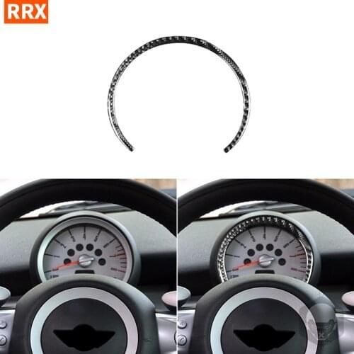For Mini Cooper Hardtop R56 Clubman R55 Convertible R57 Carbon Fiber Stickers Steering Wheel Tachometer Table Car Accessories
