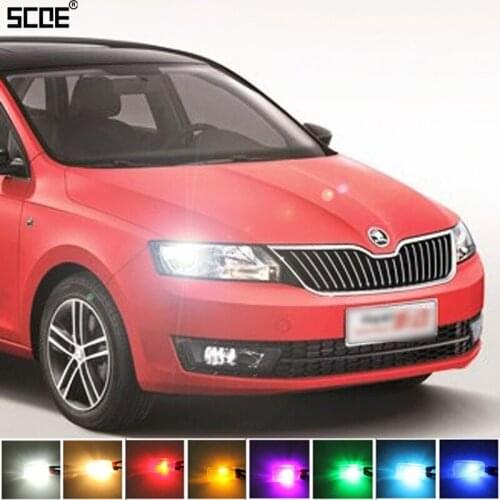 For Skoda Rapid (NH3) Rapid Spaceback (NH1) SCOE 2X12SMD LED Front Parking Light Front Side Marker Light Source Car Styling