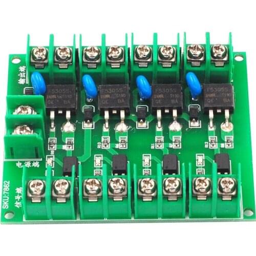 DC control Quad FET MOS electronic switch control board Pulse trigger switch