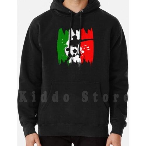 Flag Football Italy Hoodie Long Sleeve Soccer Footballer Football Team Football Game European Mr Football