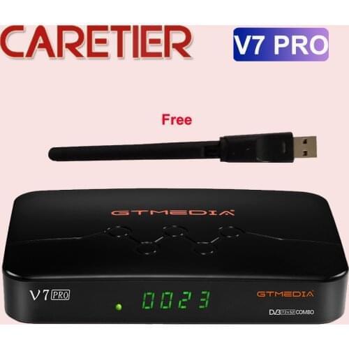 GTMEDIA V7 PRO DVB-S/S2/S2X+T/T2 Memory 1G bit Support Albertis/Tivusat/BBC B85B 5pcs/lot with DHL shipping