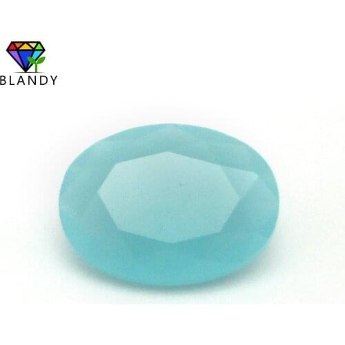 Hot!! 2x3~13x18mm Oval Shape Loose Milky Green Glass Stone Synthetic Glass Beads For DIY Jewelry