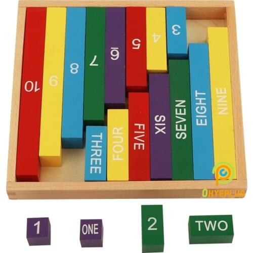 Baby Toys 0 12 Months Number Rods Wooden Early Learning Blocks Childrens Educational Tools Montessori Materials Kids Math Toy