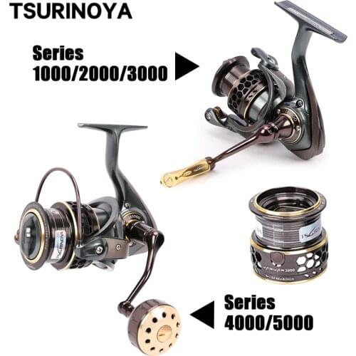 Tsurinoya Jaguar 1000/2000/3000/4000/5000 Double Spool Spinning Reel Ultralight Ajing Carp Casting Reel Coils For Sea Fishing