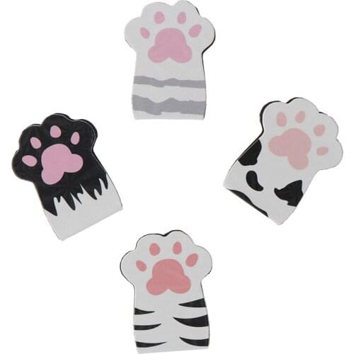 4pcs/Set Cute Cat Paw Magnetic Bookmarks Books Marker of Page Stationery School Office Supply Student Prize