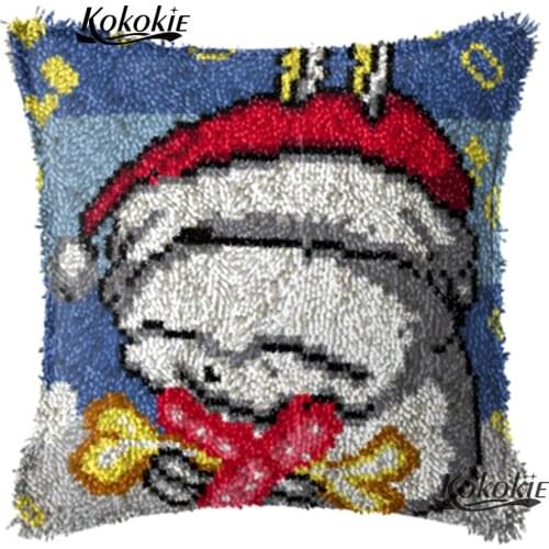 Cartoon Latch Hook rug diy Needlework Unfinished Crocheting Rug Kits Yarn cross stitch kits Embroidery Pillowcase 3d carpet