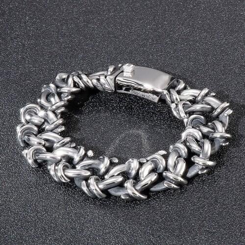 Fashion domineering mens stainless steel jewelry exaggerated personality creative titanium steel mens bracelet