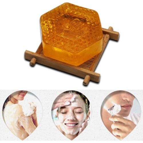 100g Handmade Honey Soap Deep Cleansing Face Whitening Moisturizing Oil-Control
