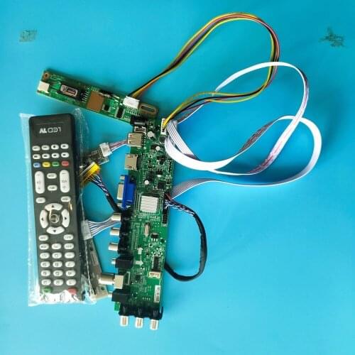 Kit For LP150X08-TLB1/LP150X08-TLC1 1 CCFL LCD 30pin Controller board Digital HDMI Panel remote DVB-T 1024X768 TV VGA USB AV 15"