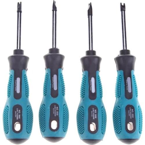 4pcs Multifunction U Fork Shape Antislip Chrome Vanadium Steel Screwdriver Set Multifunction CR-V Screw Driver Hand Tools Kit