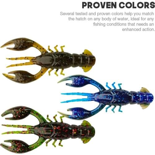 Float ing 7cm 4g Crawfish Larvae Soft Silicone Bait Jigs Wobbler Fishy Smell Worms Fishing Lures Artificial Swimbait Bass Tackle