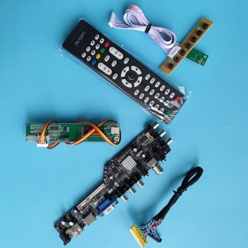Kit For CLAA154WB03AD/CLAA154WB03AN 30pin Digital HDMI TV VGA USB remote 1 CCFL LCD 1280X800 DVB-C DVB-T Panel Controller board