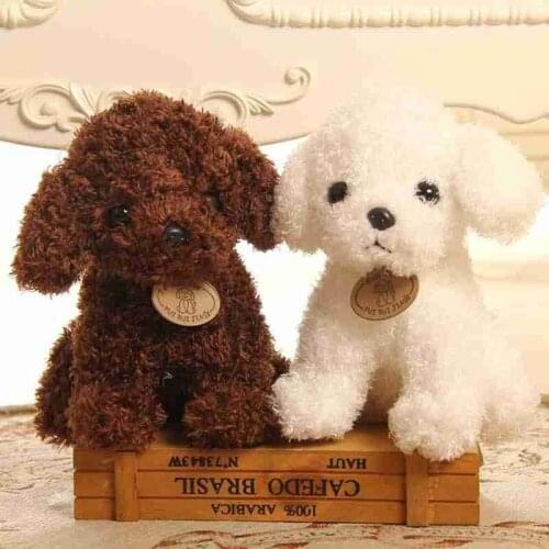 Realistic Teddy Dog Lucky Simulation Dog Poodle Plush Toys Handmade Realistic Figure Toy Dog Plush Anim Toys For Kids