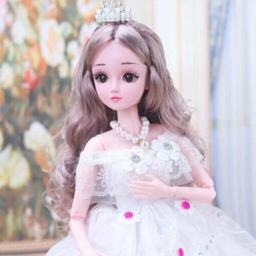 BJD Doll 60CM 1/3 Fashion Girls SD Dolls 20 Ball Jointed Doll With mermaid princess dress reborn doll Children Toys