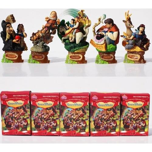 Fairy Tale Snow Princess White and Seven Dwarfs Vicious Queen 5 Scenarios PVC Action Figure Dolls Box Packaged