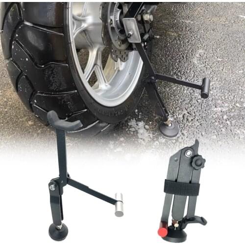 Foldable Universal Motorcycle Wheel Lifter Outdoor Portable Motor Support Frame Device fits for Kawasaki Yamaha Suzuki Honda