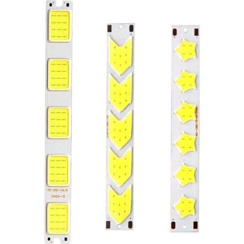 [Sumbulbs] Grid Star Arrow Shaped COB LED Light Source Bulb 5W 12V DC LED Bard Light Strip for DIY Work Lamp House 12v Lighting