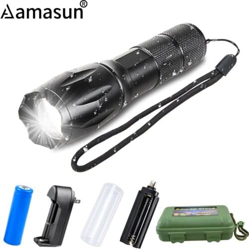 Waterproof LED Portable Lanterns T6 L2 V6 Zoomable Flashlight 18650 5 Modes Camping Light Lamp Outdoor Hiking Emergency Lighting
