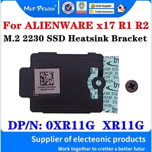 0XR11G XR11G M.2 2230 SSD NVME Mounting Storage Card Brackets Heatsink Cover Thermal Plate For Dell ALIENWARE x17 R1 R2 Laptop