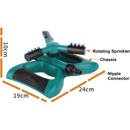 1pc Butterfly Chassis Sprinkler 360 Degree Automatic Rotating Sprinkler for Garden Lawn Irrigation Plastic Nozzle