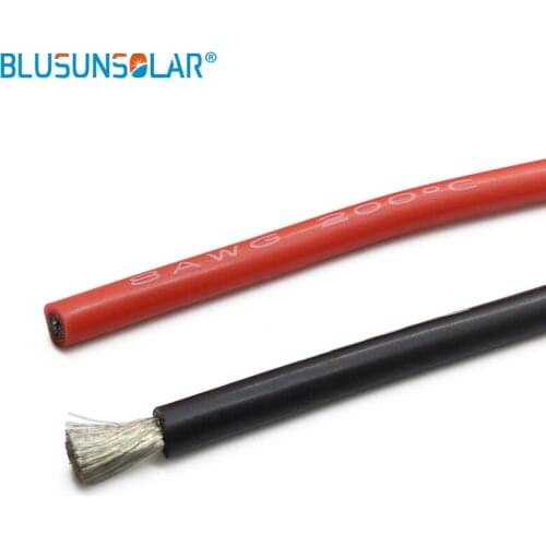 100 Meters/Roll 10 AWG Super Soft and Flexible Silicone Rubber Wire Cable Black/Red