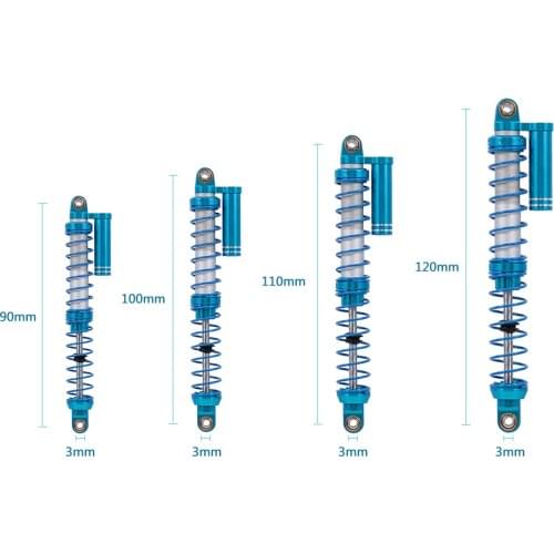 2Pcs 120mm Shock Absorber Internal Spring Negative Pressure Damper for Axial Wraith RC Crawler Toys Parts