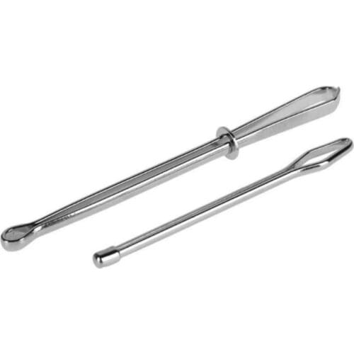 2pcs Stainless Steel Bodkin Wear Elastic Rope Threaders Guide Belt Ribbon Wearing Tool Clip Tweezers Craft Sewing Tool Accessory