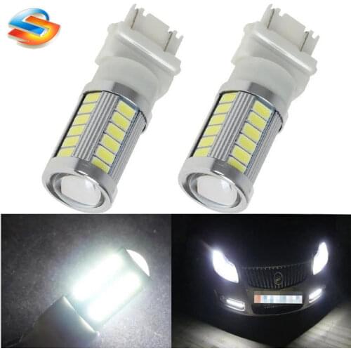 20Pcs Pure White 3157 3156 3057 High Power 5730 33SMD LED Bulbs for Brake Tail Backup Reverse Lights
