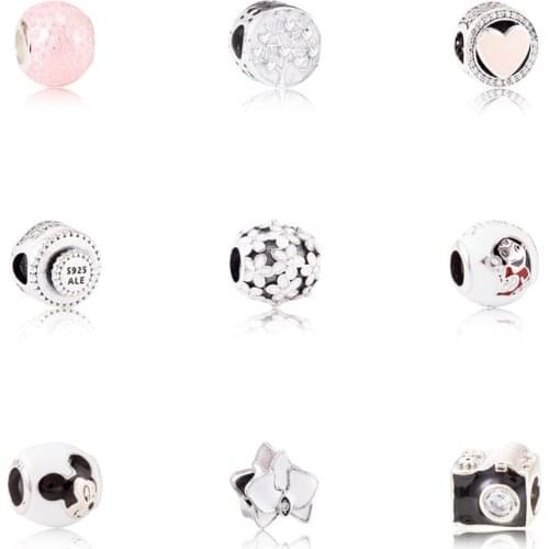 2018 New Bead Charm Authentic 925 Sterling Silver Fit Original Pandora Charms Bracelet Women Jewelry gift JF600028-36
