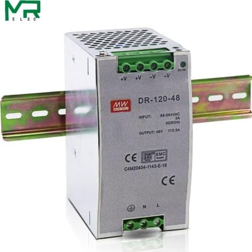 48V 2.5A 120W Single Output Industrial DIN Rail Power Supply DR-120-48