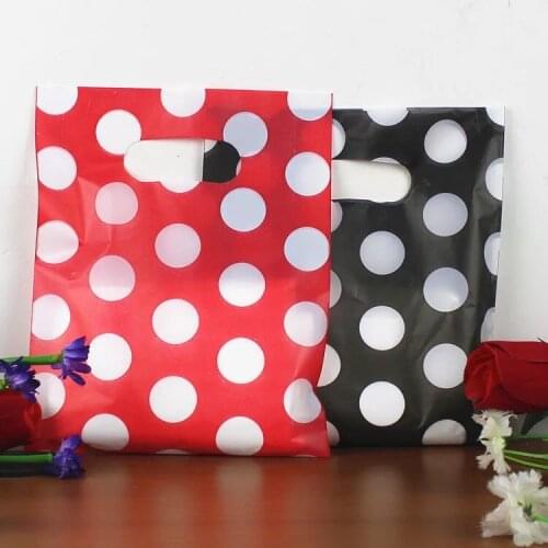 5 sizes Large small plastic gift bags with handles plastic packaging bag lot carrier bag for shopping good quality plastic bags